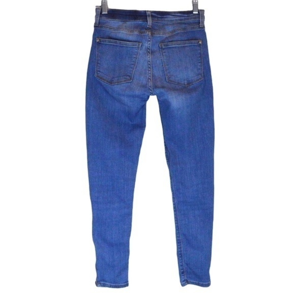 MANGO Skinny Crop Ankle Jeans‎ with Ankle Zippers, Medium Wash - Size 2 - Picture 7 of 9